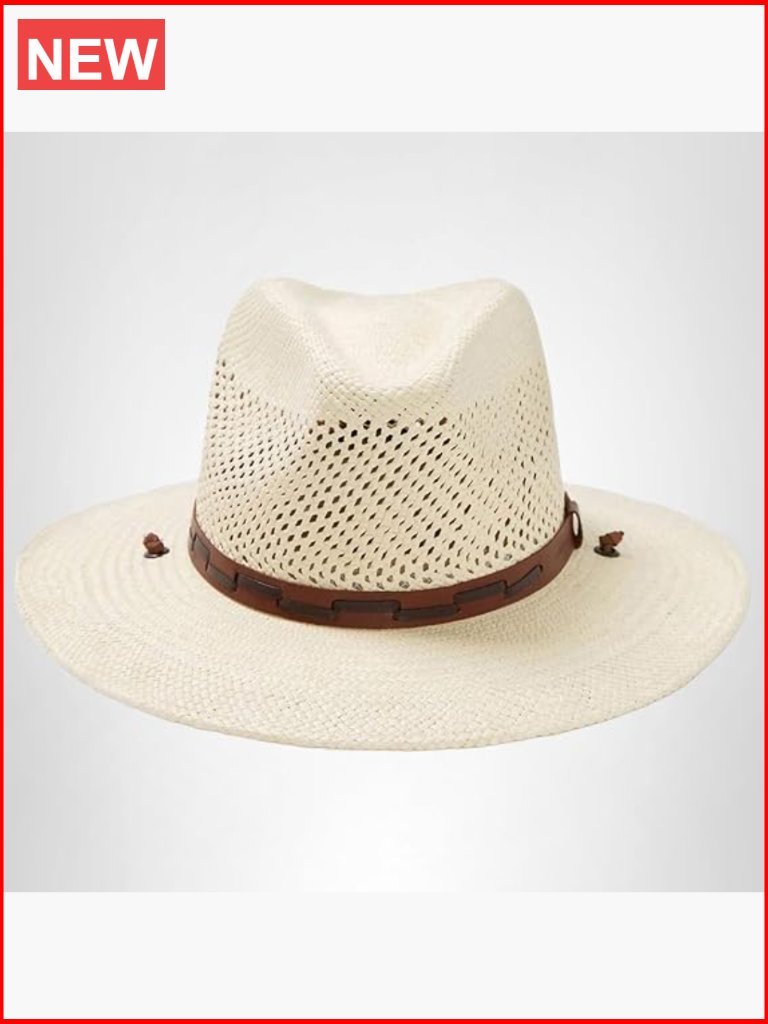 Vented Panama Straw Cowboy Hat With Uv Protection Upf 50+